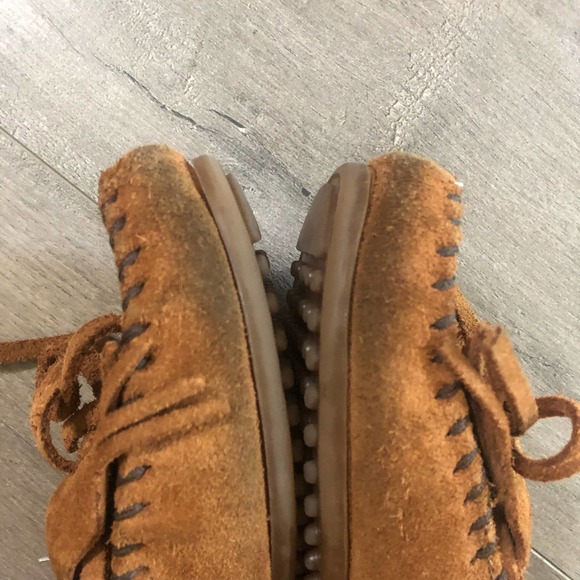 Minnetonka Kilty Suede Leather Moccasins Size 6 - Picture 3 of 5